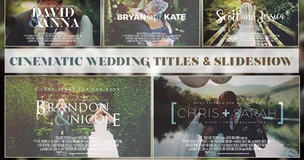 婚礼记录视频素材中国精选AE模板素材 Cinematic Wedding Titles