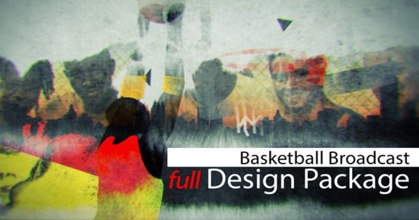篮球体育直播节目开场16设计素材网精选AE模板 Basketball Broadcast Design