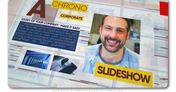 企业宣传幻灯片视频普贤居精选AE模板 Chrono Corporation Slideshow