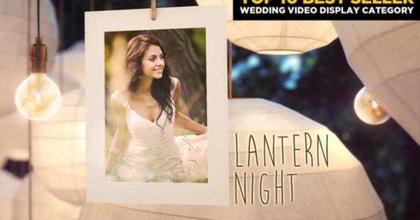 浪漫婚礼电子相册AE视频模板 Lantern Night &#8211; Wedding Photo Gallery