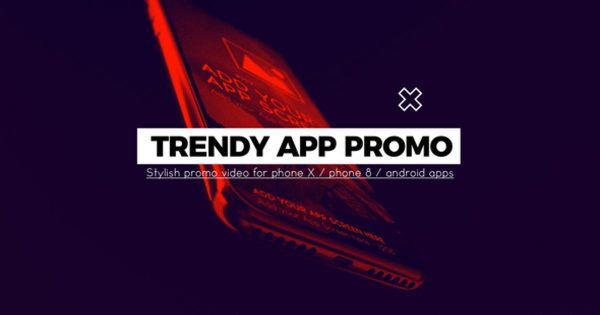 iPhone X, Android &amp; iPhone 8 手机应用动态演示素材中国精选AE模板 Trendy App Promo