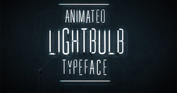 3D动画灯泡字体特效亿图网易图库精选AE模板 Animated Lightbulb Typeface