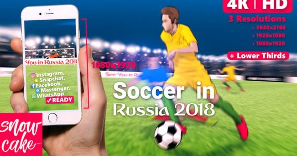 4K高分辨率足球赛事节目动画开场素材中国精选AE模板 Soccer