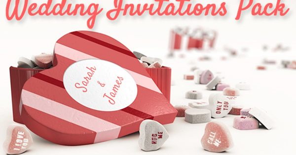 婚礼婚庆开场视频素材天下精选AE模板 Wedding Invitations Pack