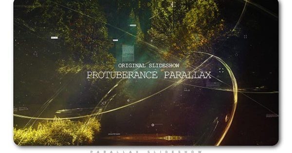 时尚几何光圈视差幻灯片视频亿图网易图库精选AE模板 Protuberance Parallax Slideshow
