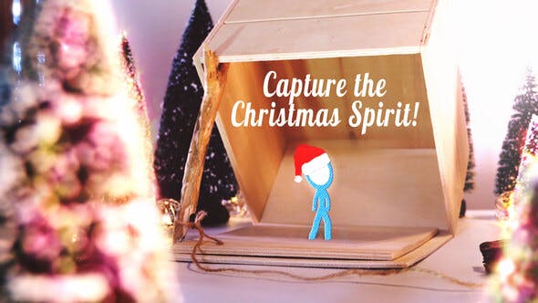 企业定制设计创意圣诞礼盒动画特效亿图网易图库精选AE模板 Capture the Christmas Spirit | Christmas Card Animation
