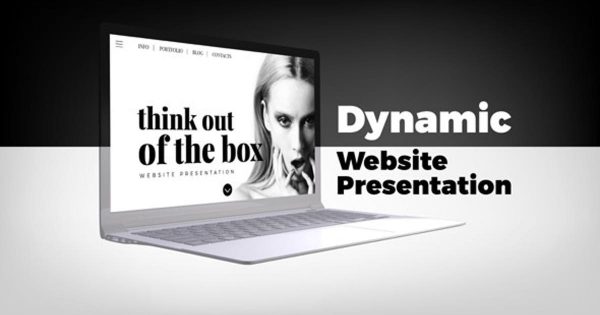 网站设计动态演示亿图网易图库精选AE模板 Dynamic Website Presentation