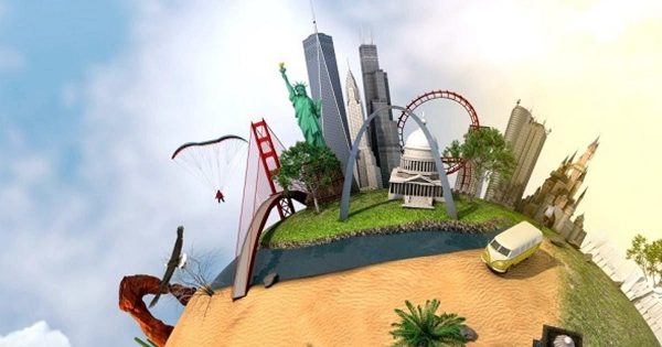 3D科幻星球旅游动画特效16设计素材网精选AE模板 Planet America