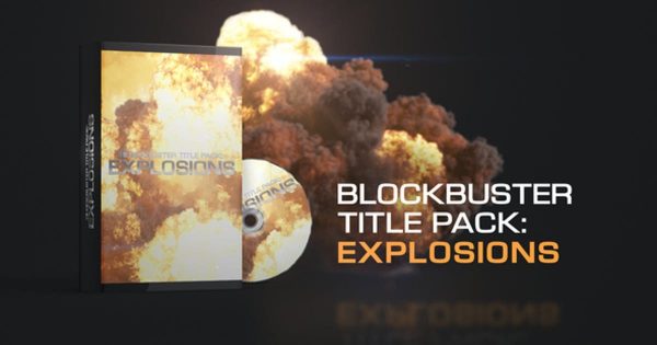 爆炸特效字幕标题16设计素材网精选AE模板 Blockbuster Title Pack: Explosions