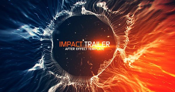 粒子冲击碰撞动画标题AE视频素材 Impact Trailer Titles