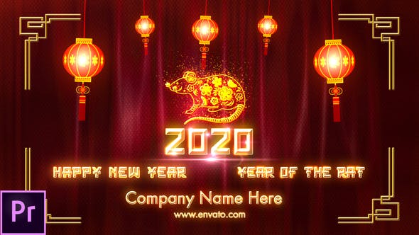 2020年中国新年主题活动开场动画视频亿图网易图库精选PR模板 Chinese New Year 2020 &#8211; Premiere Pro