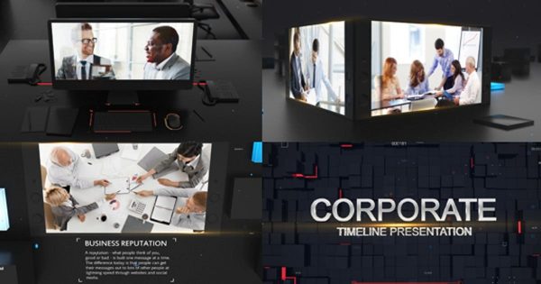 高大上逼格满满的企业宣传片16设计素材网精选AE模板 Corporate Presentation
