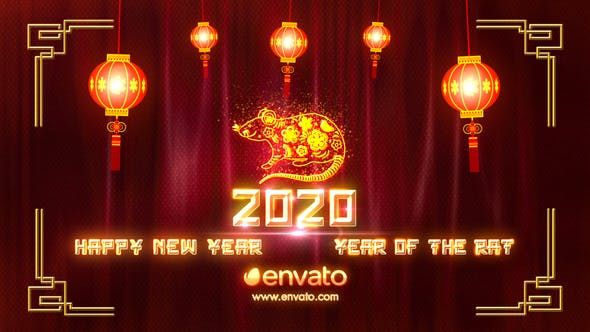 2020年中国新年/鼠年揭幕视频开场16图库精选AE模板 Chinese New Year 2020