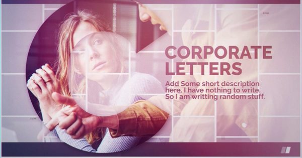 企业品牌宣传片素材中国精选AE模板 Corporate Letters