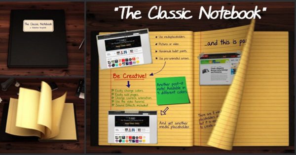 3D经典笔记本写作动画AE片头模板 The Classic Notebook