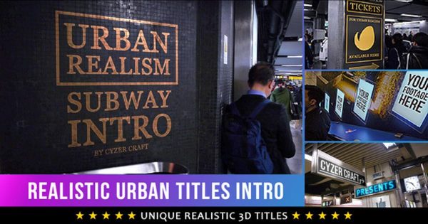 现实城市场景3D标题字幕特效普贤居精选AE模板 Realistic Urban 3D Titles Intro