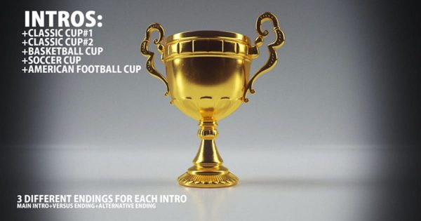 体育竞技奖杯介绍视频聚图网精选AE模板 Solid Sport Trophy Intro (Opener)