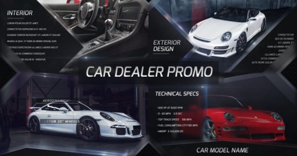 汽车商业广告宣传视频16图库精选AE模板 New Car Promo