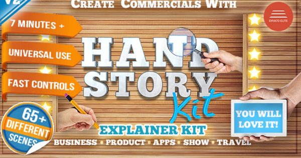 产品服务宣传视频16设计素材网精选AE模板 Hand Explainer Product Commercial Kit