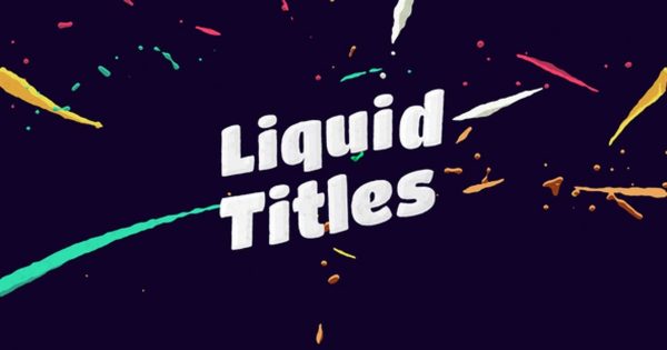 液体动画标题16设计素材网精选AE模板 Liquid Animation Titles