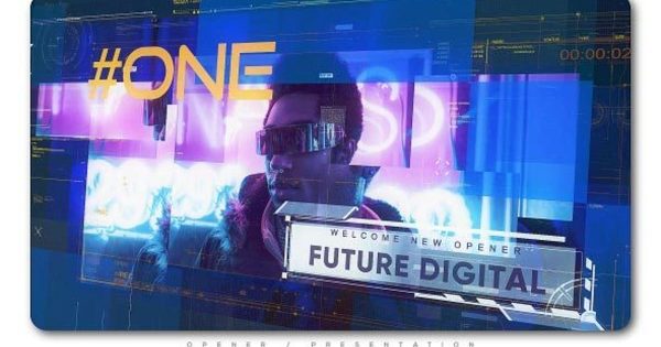 未来科技科幻动画特效开场亿图网易图库精选AE模板 Future Digital Opener Presentation