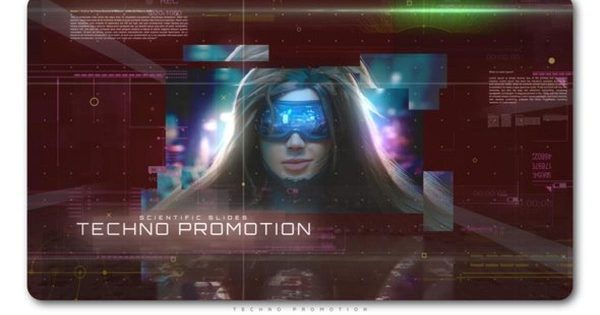 高科技风格幻灯片视频特效16图库精选AE模板 Scientific Slides Techno Promotion