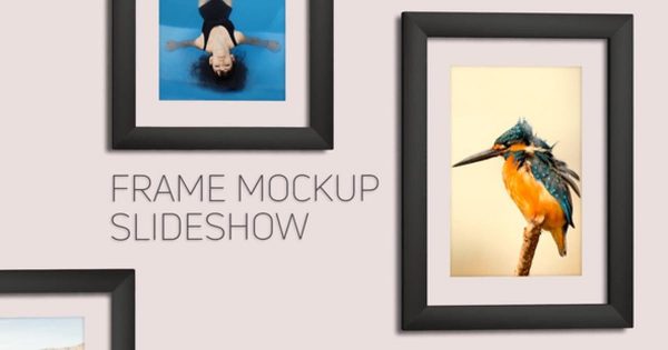 实木挂墙相框样机幻灯片视频16素材精选AE模板 Frame Mockup Slideshow