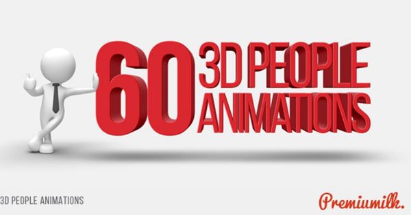 3D卡通人物动态视频16素材精选AE模板 3D People Animations