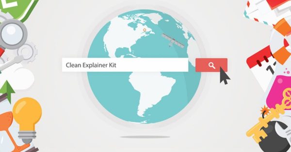 项目解决方案互联网产品演示动画特效普贤居精选AE模板 Clean Explainer Kit