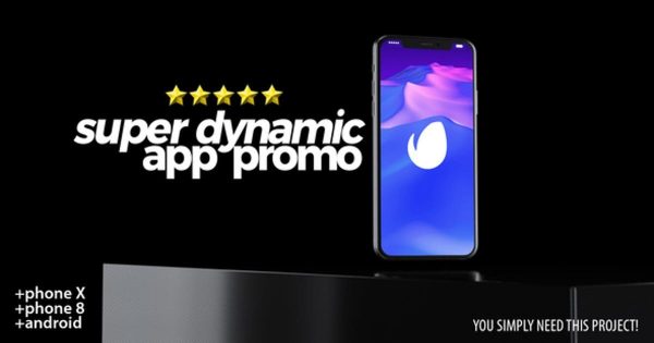 iPhone X/iPhone 8/Android 三合一APP UI演示动态样机素材中国精选AE模板2 Super Dynamic App Promo