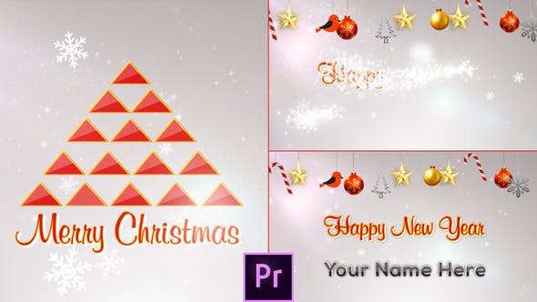 极简设计风格圣诞节主题视频PR片头模板素材 Christmas Opener Minimal &#8211; Premiere Pro