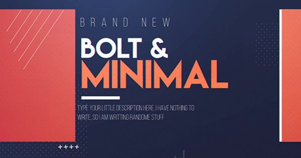 产品演示介绍开场视频幻灯片素材中国精选AE模板 Bolt &amp; Minimal