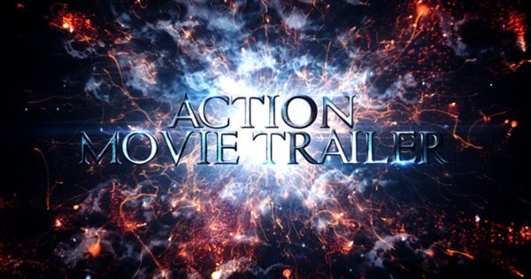 电影/节目预告片火花光影特效AE视频模板 Action Movie Trailer