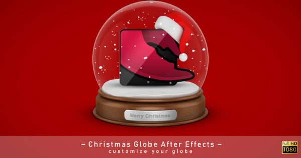 圣诞节音乐盒魔法球亿图网易图库精选AE模板 Christmas Globe Elements