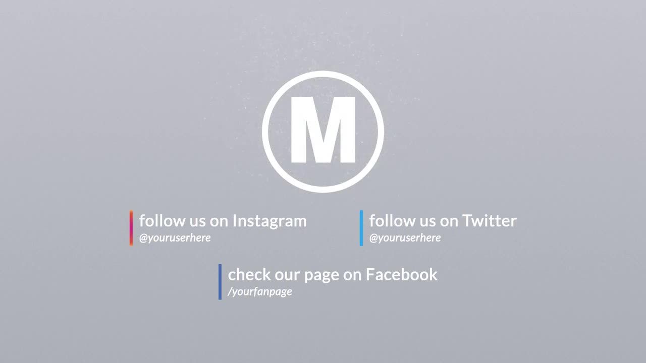现代社交媒体标志16设计素材网精选AE模板