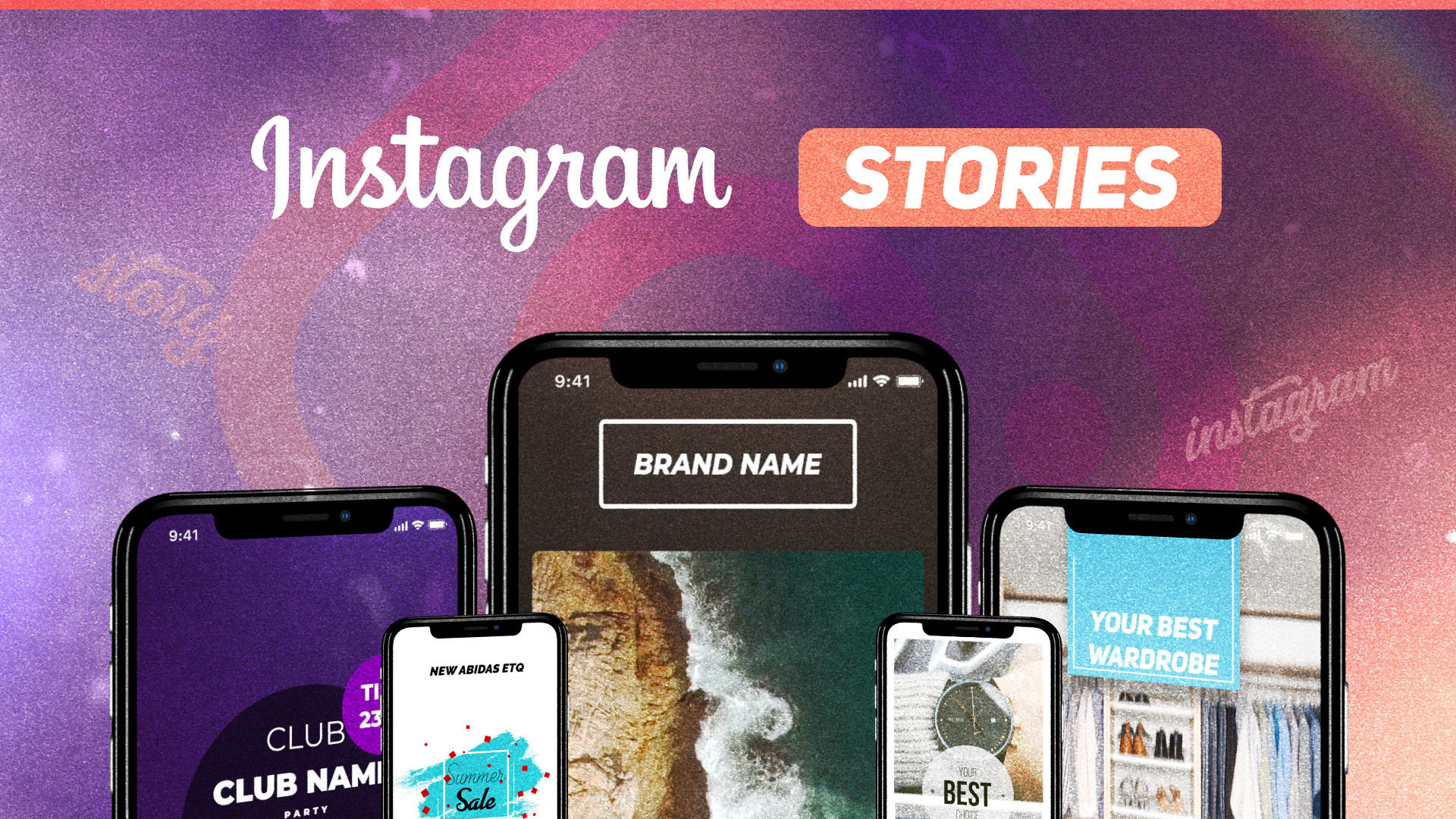 12个优雅动画Instagram故事亿图网易图库精选AE模板