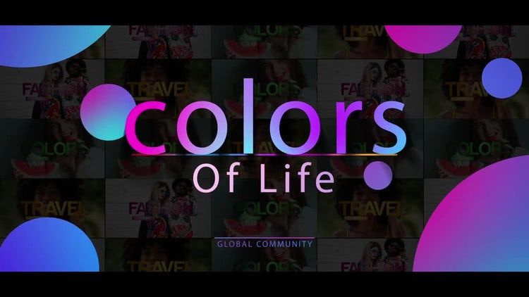 多彩明亮的生活的色彩开场白亿图网易图库精选AE模板