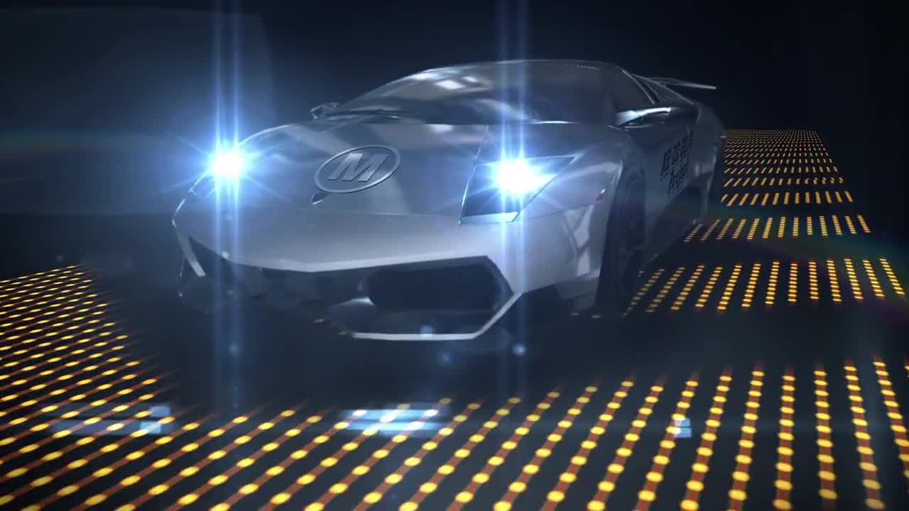 动态3D跑车logo展示亿图网易图库精选AE模板