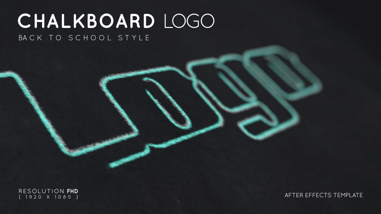 充满乐趣的粉笔涂鸦logo16设计素材网精选AE模板