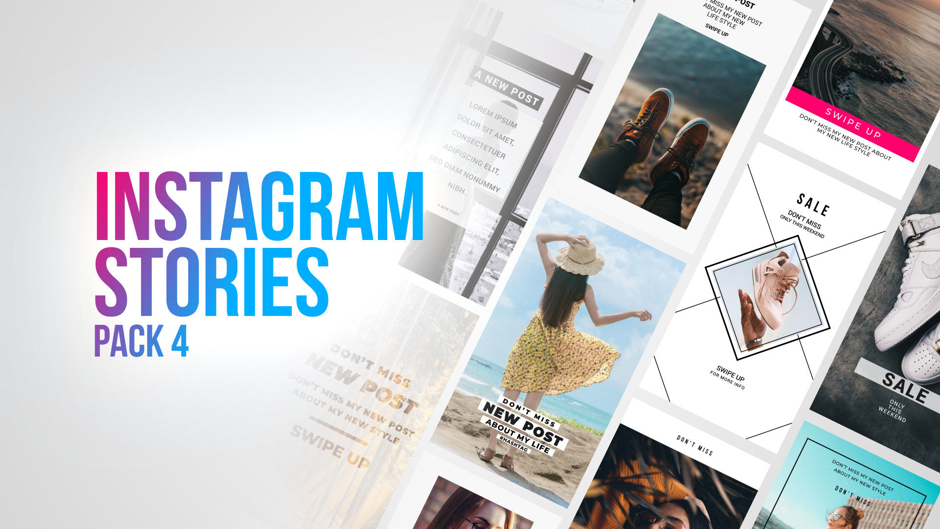 Instagram故事包16设计素材网精选AE模板