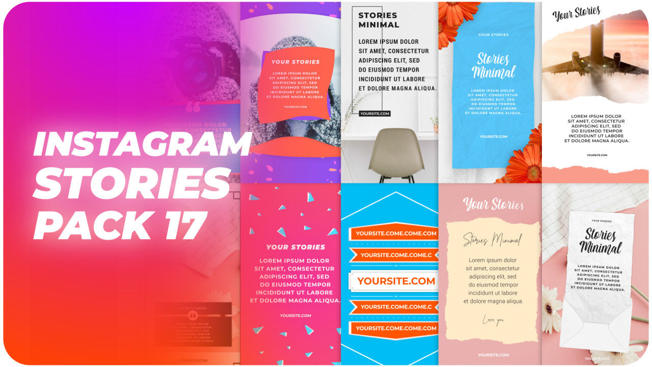 10个设计时尚的Instagram故事推广介绍16设计素材网精选AE模板
