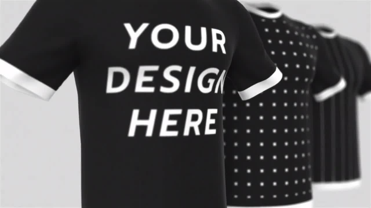 炫酷的T恤样机宣传介绍亿图网易图库精选AE模板