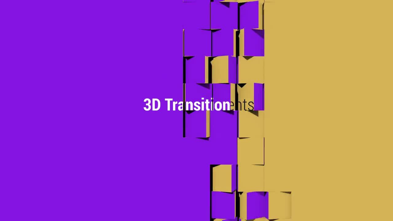 清晰创意时尚的3D立方体旋转展示照片普贤居精选AE模板