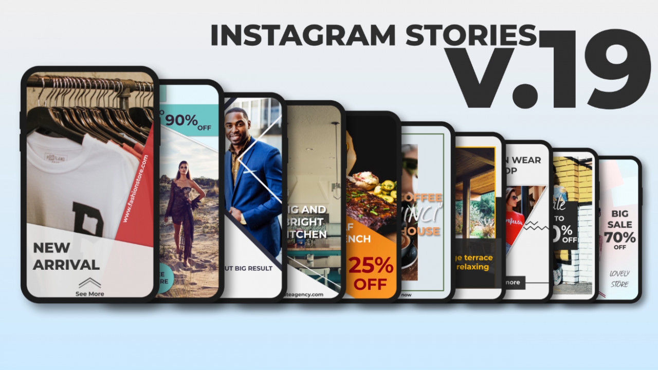 Instagram故事推广介绍16设计素材网精选AE模板