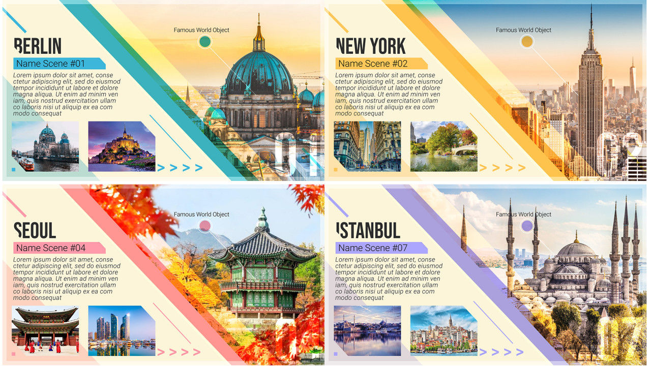 创意的旅游指南促销16设计素材网精选AE模板
