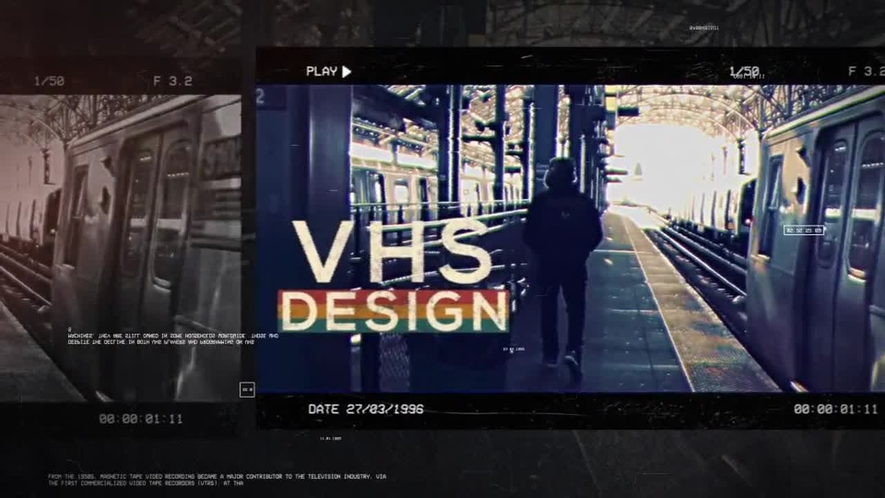 酷炫动感的VHS录像风格16图库精选AE模板