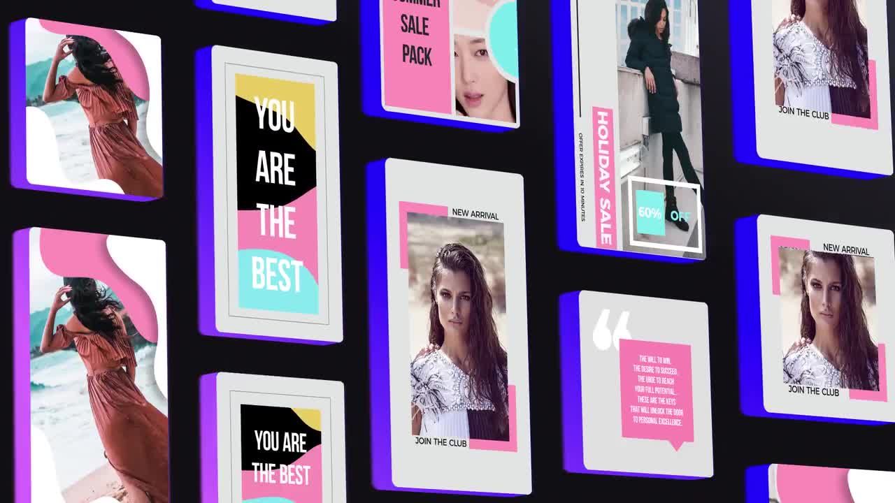 Instagram故事介绍16设计素材网精选AE模板