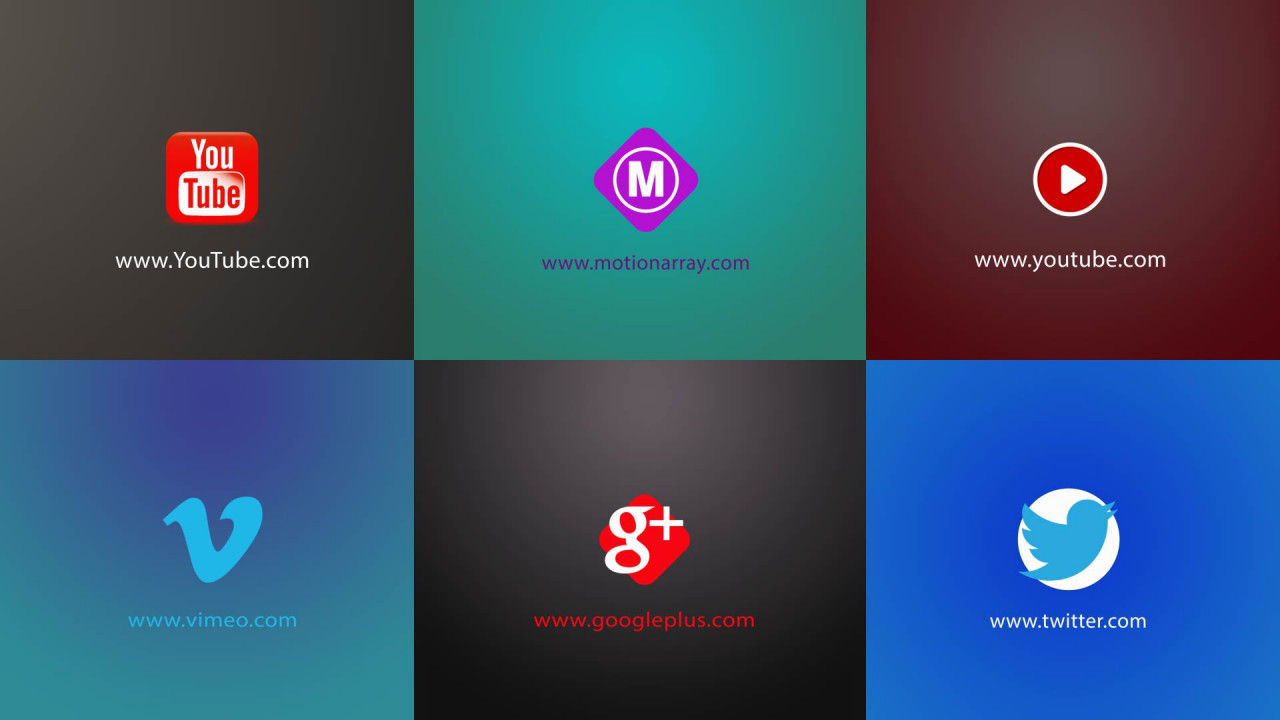 6个色彩明亮的动画徽标展示16设计素材网精选AE模板