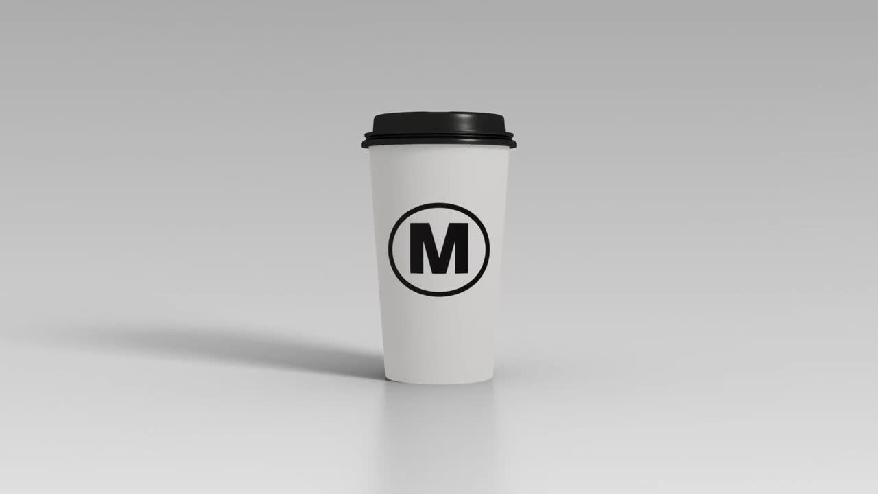 咖啡杯徽标显示亿图网易图库精选AE模板