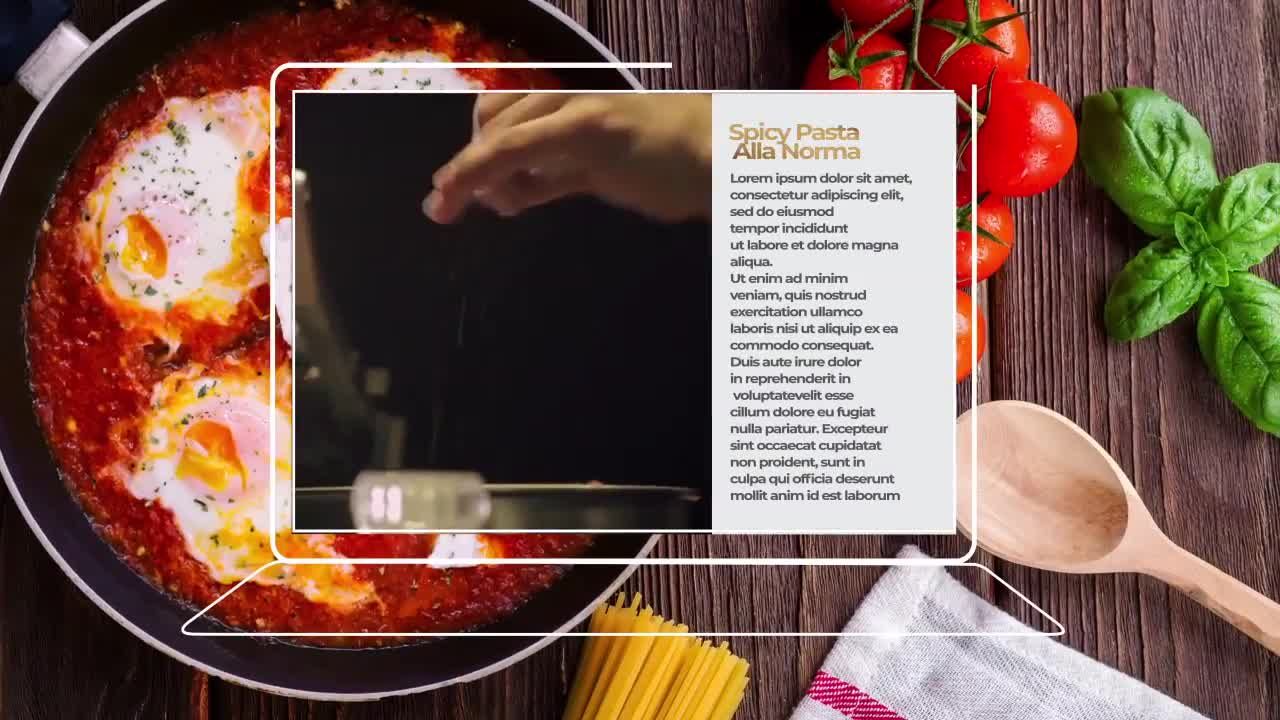 多汁的美食菜单宣传演示普贤居精选AE模板